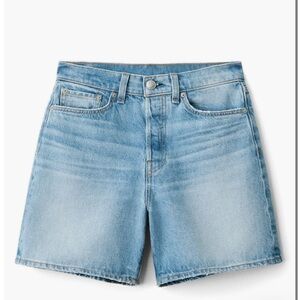 rag & bone Maya High Waist Raw Hem 6” Denim Shorts